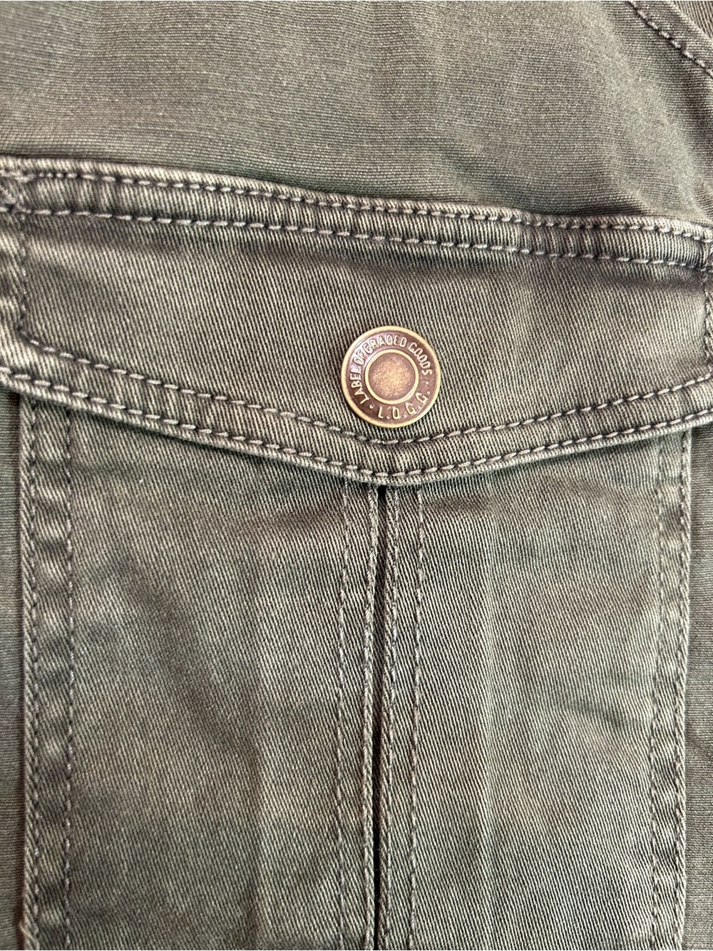 H&M L.O.G.G. Olive Utility A-Line Skirt with Front Zip Size 6 - Picture 4 of 9